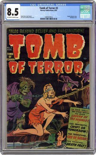 Tomb Of Terror 3 Cgc 8.  5 1952 1497557012