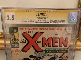 Uncanny X - Men 1 (1963) CGC SS Stan Lee 2.  5 - First X - Men Signed Marvel Key 2