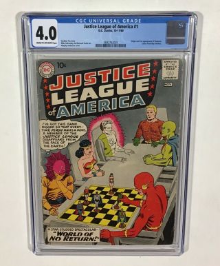 Justice League Of America 1 Cgc 4.  0 Key (1st Jla In Series 1st Despero) 1960