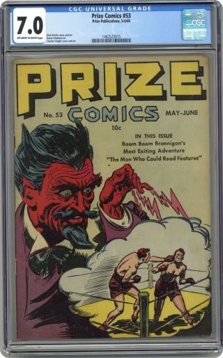 Prize Comics 53 Cgc 7.  0 1945 1462523015