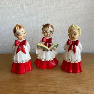 Josef Originals - Vintage Naughty Choir Boys - Set Of 3 - Christmas Figurines