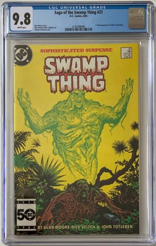 Saga Of Swamp Thing 37 Dc Comics 1st John Constantine Cgc 9.  8