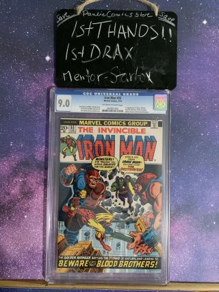 Invincible Iron - Man 55 Cgc 9.  0 1st Thanos 1st Drax Marvel Comics Major Key Mcu