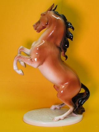 Fine Porcelain Rearing Horse Figurine ROYAL DUX BOHEMIA Stunning Stallion Large 2