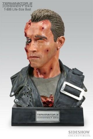 Sideshow 1/1 Terminator Life Size Bust T - 800 Arnold Schwarzenegger F/s L/s