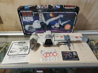 Vintage Star Wars Rotj B Wing Fighter,  Instructions,  Sticker Sheet And