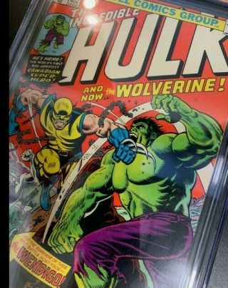 HULK 181 1st Wolverine CGC 6.  5 Off - white label 3