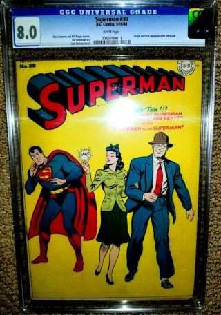 Superman 30 Cgc Vf 8.  0 (dc 1939 Series) Origin And 1st Appearance Mr.  Mxyztplk