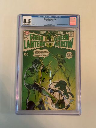 Green Lantern 76 Cgc 8.  5 Green Arrow Neal Adams Off White To White Pages