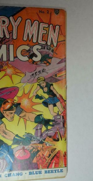 MYSTERY MEN COMICS 2 SEPT 1939 LOU FINE ROBOT COVER BLUE BEETLE 2ND APP 3