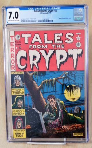 Tales From The Crypt 22 Cgc 7.  0 Moon Girl Ec Comics Pre Code Horror