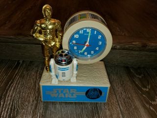 Vintage Near Star Wars Talking Alarm Clock w Box & Instructions 2