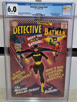 Detective Comics 359 (1967) Cgc 6.  0 - 1st Barbara Gordon Batgirl Dc Key