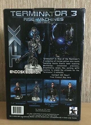 Rare Terminator 3 Endoskeleton T - X Bust Gentle Giant Statue 2010 of 6000 2