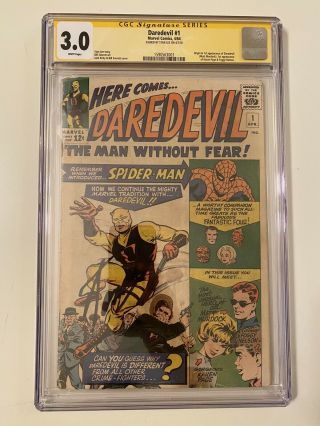 Daredevil 1 (apr 1964,  Marvel) Cgc Signed By Stan Lee First Appearance Daredevil