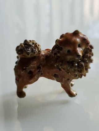 Jay Strongwater Pomeranian Dog Figurine Swarovski Crystals Mini