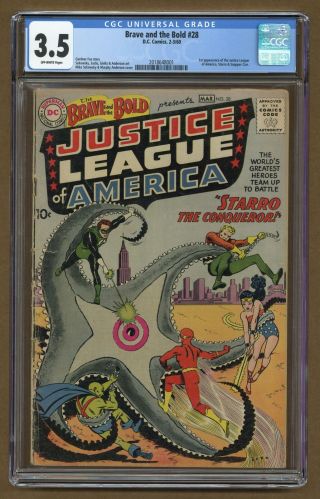 Brave And The Bold 28 Cgc 3.  5 1960 2018648001 1st Justice League Of America