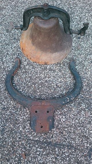 Antique Cast Iron Bell 2 Yoke 2