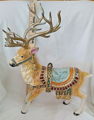 Fitz And Floyd 2006 Classic Clairmont Christmas Deer Figurine Large Retired 58