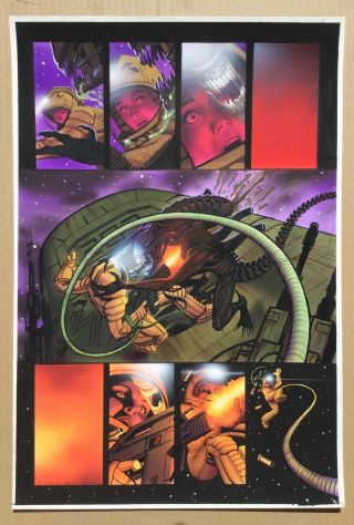 Artwork For Page 19 Of Aliens Comic By Denis Beauvais