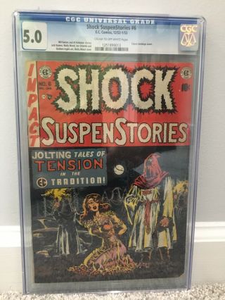Shock Suspenstories 6 Ec Comic Book Cgc 5.  0 Classic Bondage Cover