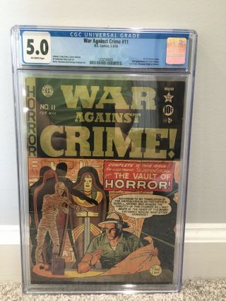 War Against Crime 11 Ec Comic Book Cgc 5.  0 February/march 1950