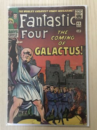Fantastic Four 48 Vg (marvel,  1966) 1st App.  Of Silver Surfer & Galactus