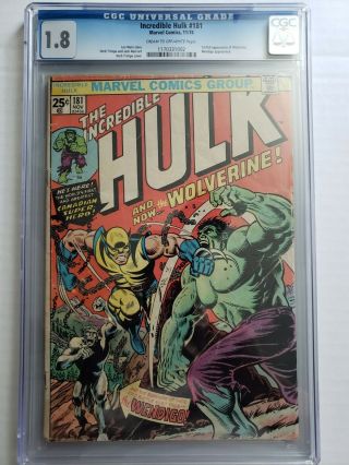 Incredible Hulk 181 Marvel Comics 1974 Cgc 1.  8 Complete Blue Label