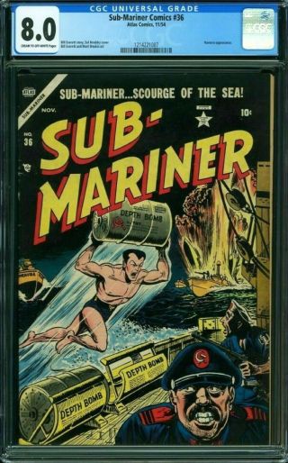 Sub - Mariner Comics 36 Cgc 8.  0 Cgc Sub - Mariner Vs Russians Cgc 1214221007