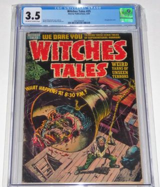 Witches Tales 25 Cgc Universal Grade Comic 3.  5 Decapitation Cover Horror Terror