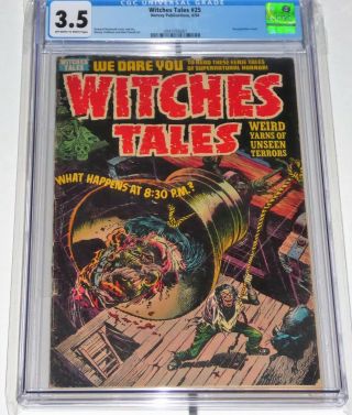 Witches Tales 25 CGC Universal Grade Comic 3.  5 Decapitation Cover Horror Terror 2