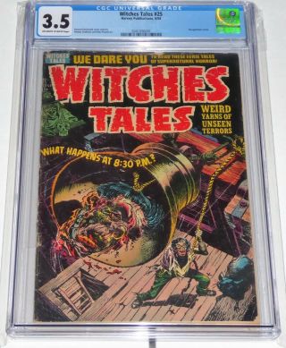 Witches Tales 25 CGC Universal Grade Comic 3.  5 Decapitation Cover Horror Terror 3