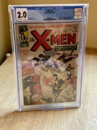 X - Men 1 Cgc 2.  0 - First Issue - Marvel Key Comic Book 2061027001
