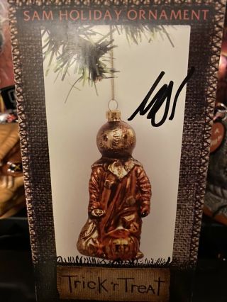 Rare Trick R Treat Sam Glass Blown Ornament Signed By Director Michael Dougherty