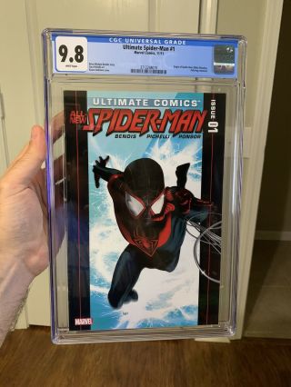 Ultimate Comics Spider - Man 1 Miles Morales Origin And 2nd Appearance Cgc 9.  8