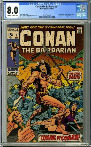 Conan The Barbarian 1 (1970) Cgc 8.  0 Ow White Origin And 1st Appearance Of Conan