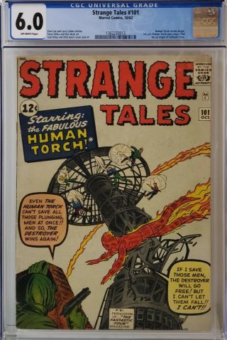 Strange Tales 101 Cgc 6.  0 1st Silver Age Human Torch Solo