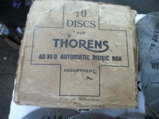 Thorens Ad 30 D Automatic Music Box Discs 11 Total