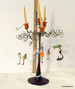 Rare Large - Dept 56 Krinkles Witch Hat Candelabra Ornament Tree - Patience Brewster