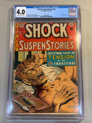 Shock Suspenstories 12 Cgc 4.  0 Ec Comics 1953 / 1954 Anti Drug Story