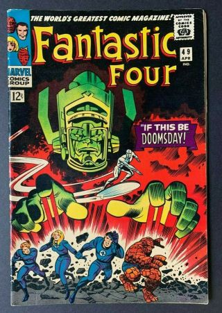 Fantastic Four 49,  Marvel Comics,  Our Grade 5.  5 - 6.  0,  Silver Surfer & Galactus