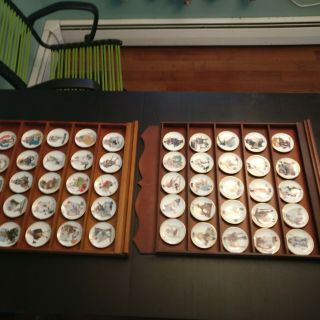 " The Best Of Norman Rockwell " - 50 Mini Plates - 3 1/4 " With Shelves