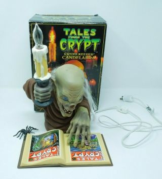 Vintage 1996 Tales From The Crypt Keeper Light Up Candelabra Box Halloween Decor 2