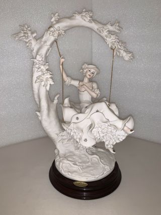 Giuseppe Armani " Young Lady On Swing " Figurine Statue Florence 0492 - F