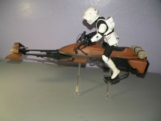 Star Wars Potf Speeder Bike With Scout Trooper 12 " Scale 2000 Kenner