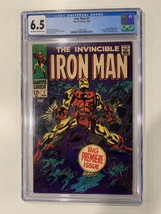 Iron Man 1 Cgc 6.  5 Origin Retold (may 1968,  Marvel)