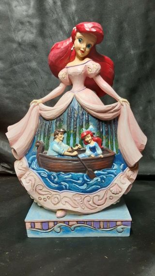 Disney Jim Shore " Twilight Serenade " Ariel Little Mermaid & Eric Figurine No Box
