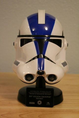 Star Wars Master Replicas 501st Legion Clone Trooper Helmet Blue.  45 Scale