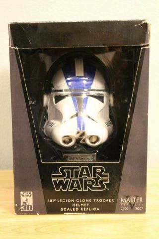 Star Wars Master Replicas 501st Legion Clone Trooper Helmet Blue.  45 scale 2