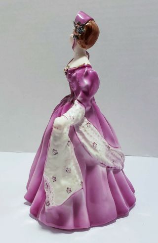 Vintage Florence Ceramics Figurine MADELINE Purple Dress 2